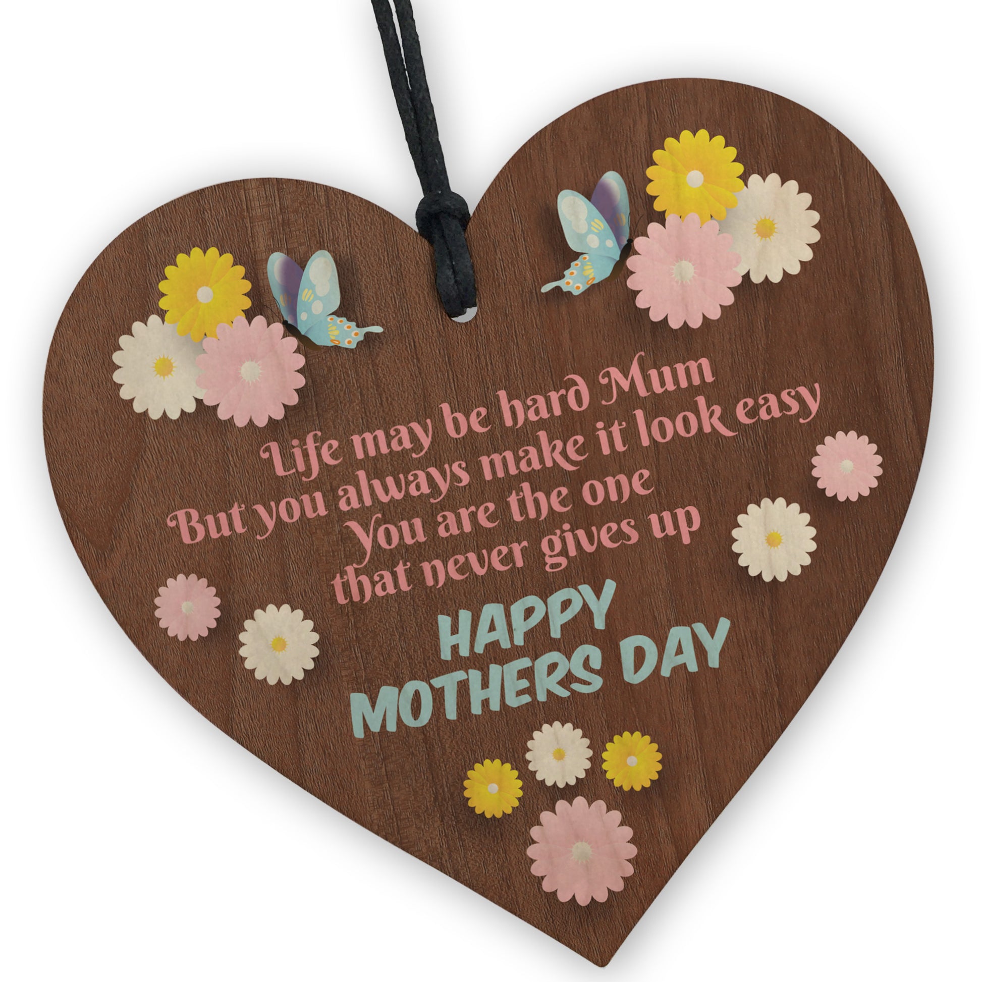 Mothers Day Gift Ideas Wood Heart Mum Gifts Thank You Mum Gift