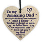 Dad Gifts Hanging Wood Heart Birthday Fathers Day Gift For Dad