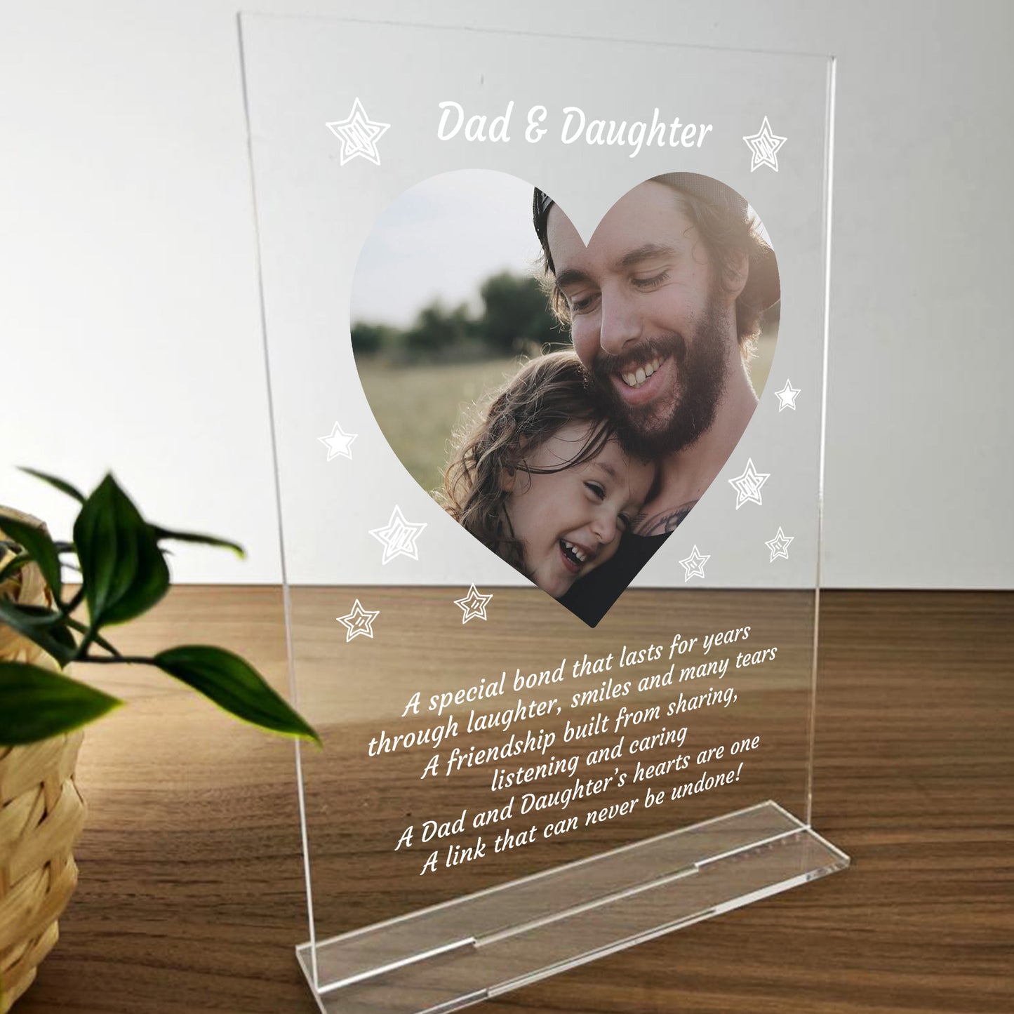Dad Gifts From Daughter Standing Photo Plaque Fathers Day Gift