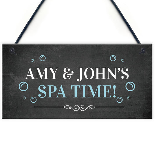 Hot Tub Accessories For Garden Outdoor Personalised Spa Sign