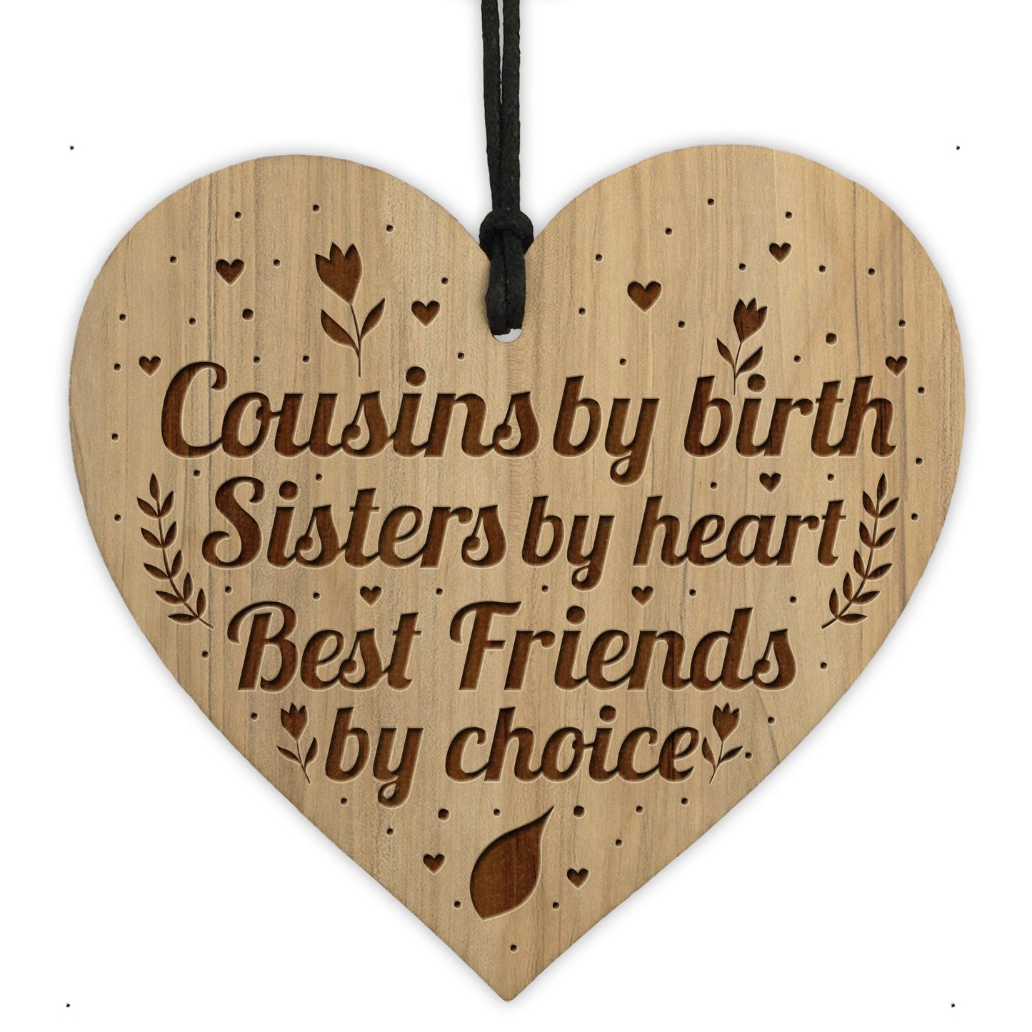 Cousin Gifts Sister Best Friend Gift Engraved Heart Birthday