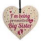 Big Sister Gift From Bump Wood Heart Newborn Baby Christmas