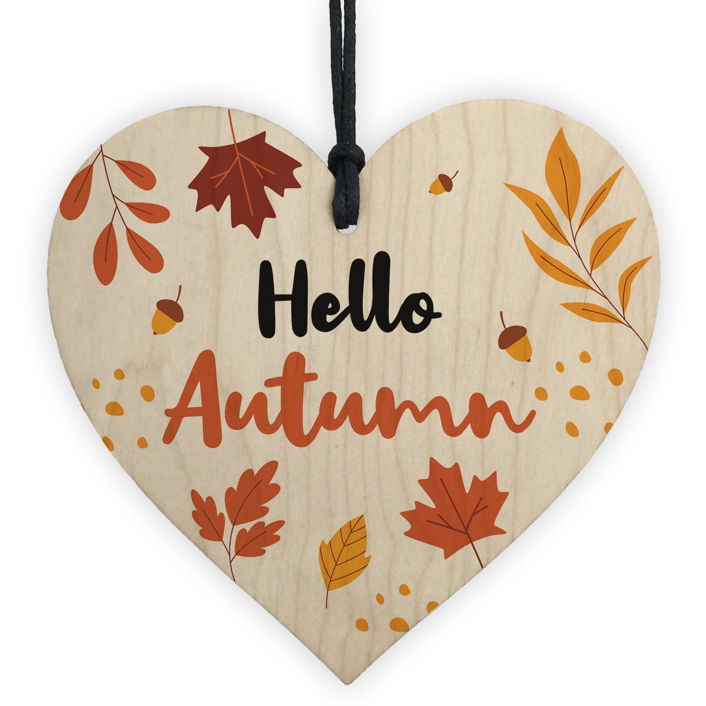Autumn Gifts Autumn House Decor Wood Heart Hello Autumn Sign