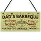 Dads Barbeque Garden Shed Sign SummerHouse Plaque Fathers Day