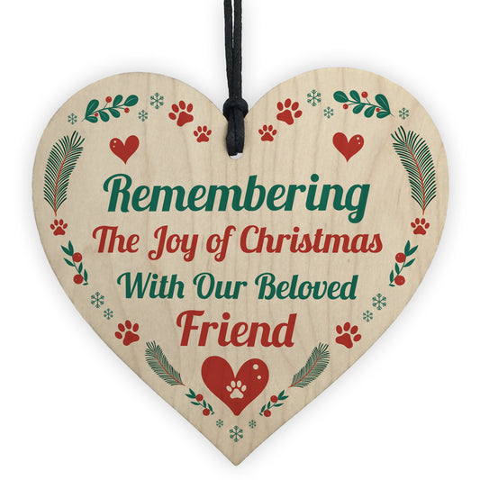 Pet Memorial Christmas Tree Decoration Hanging Heart Bauble