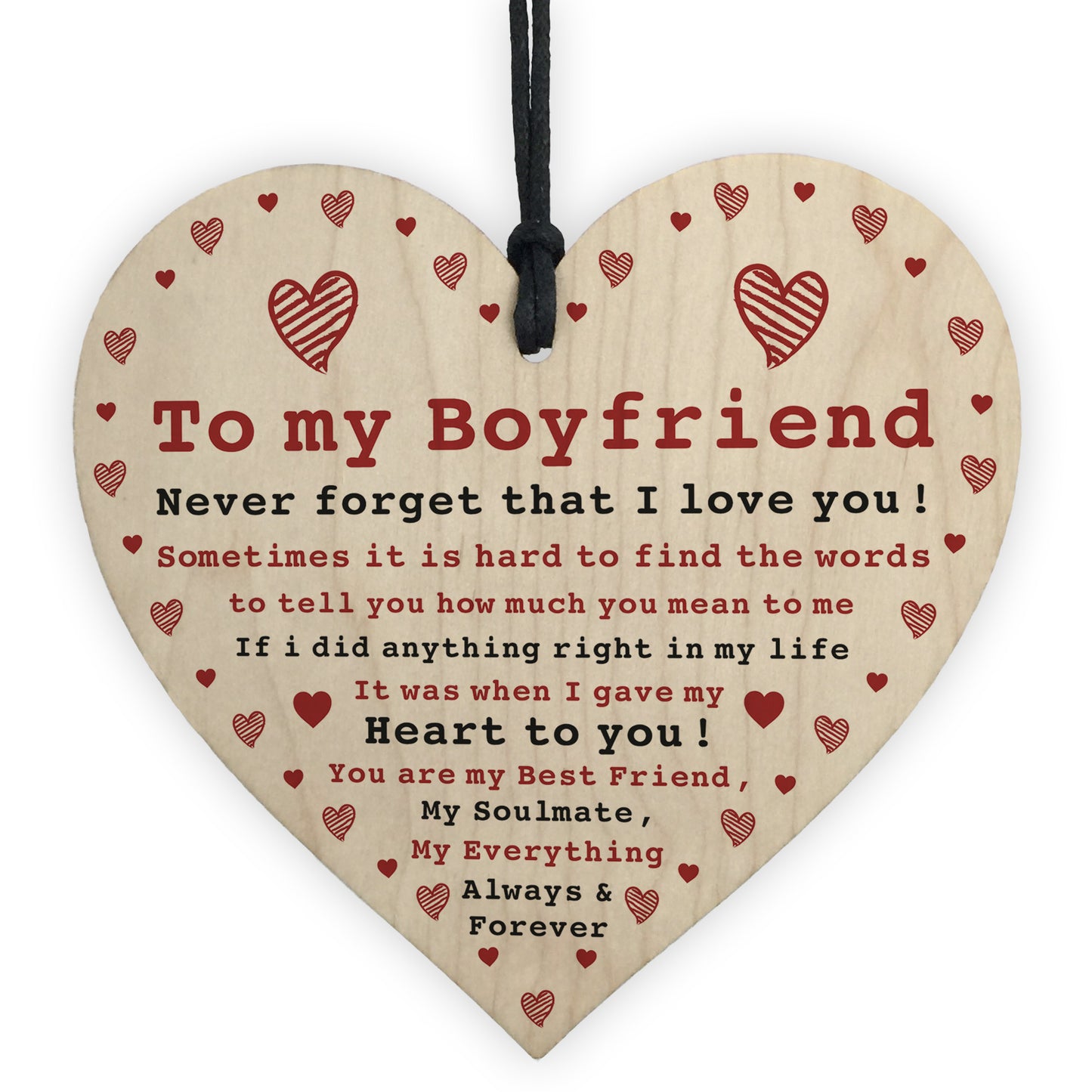 Boyfriend Gift For Anniversary Valentines Day Heart Soulmate