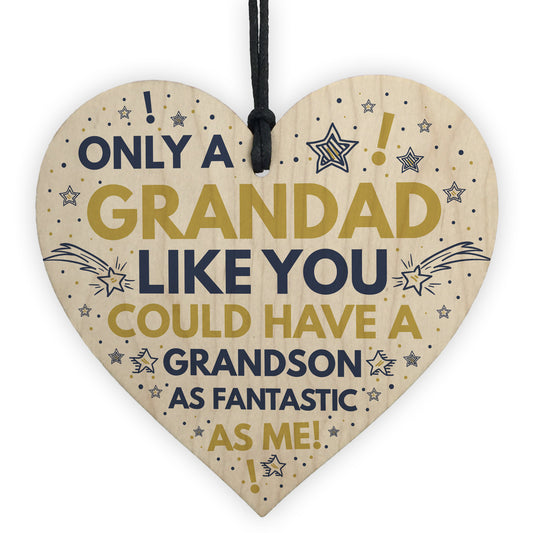 Funny Grandad Birthday Christmas Gift From Grandson Grandad Sign