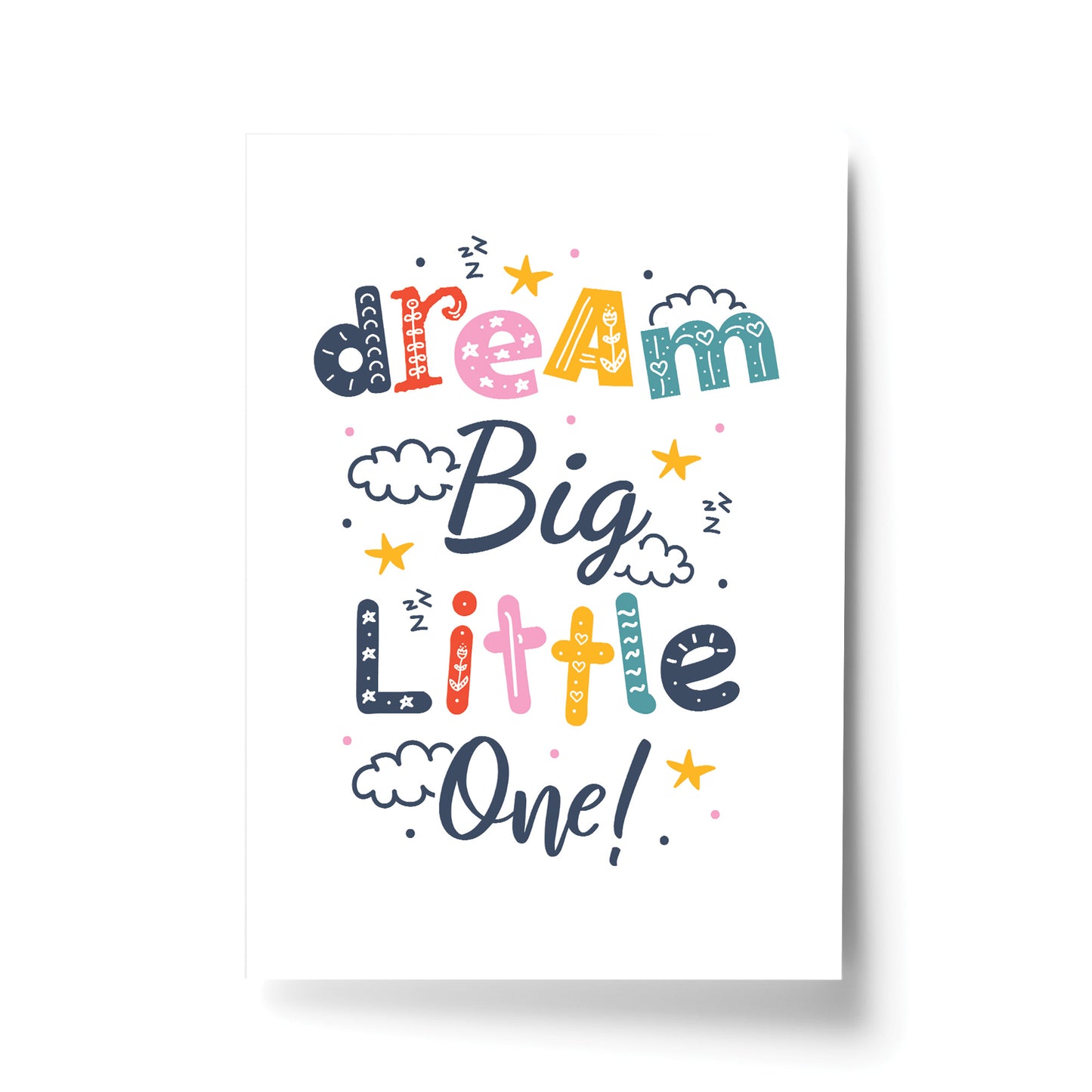 Nursery Print Dream Big Baby Kids Room Pictures Wall Art Decor
