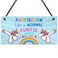 Novelty Unicorn Gift For Auntie Birthday Xmas Gifts Auntie Sign