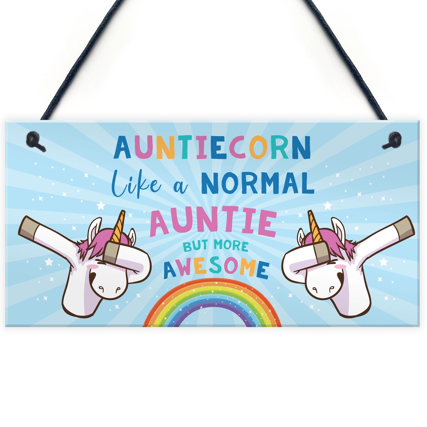 Novelty Unicorn Gift For Auntie Birthday Xmas Gifts Auntie Sign