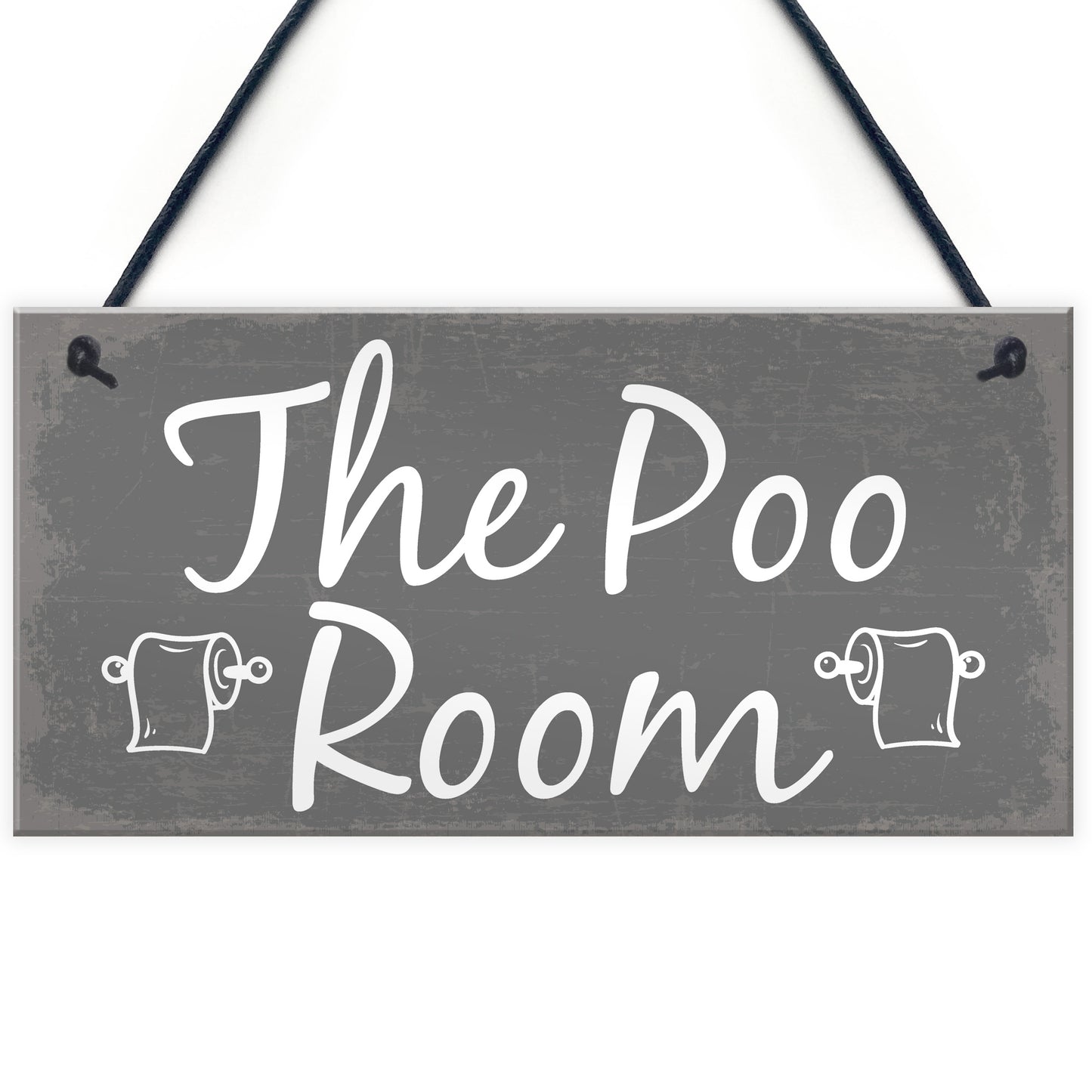 The Poo Room Shabby Chic Bathroom Toilet Loo Plaque Door Sign