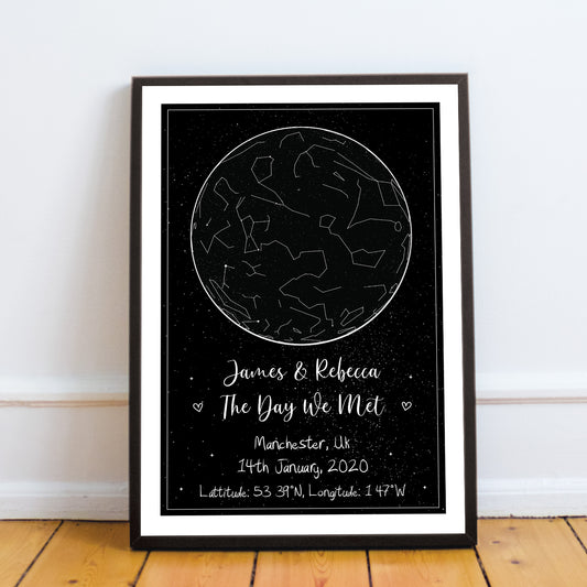 Anniversary Gifts For Boyfriend Husband Personalised Star Map