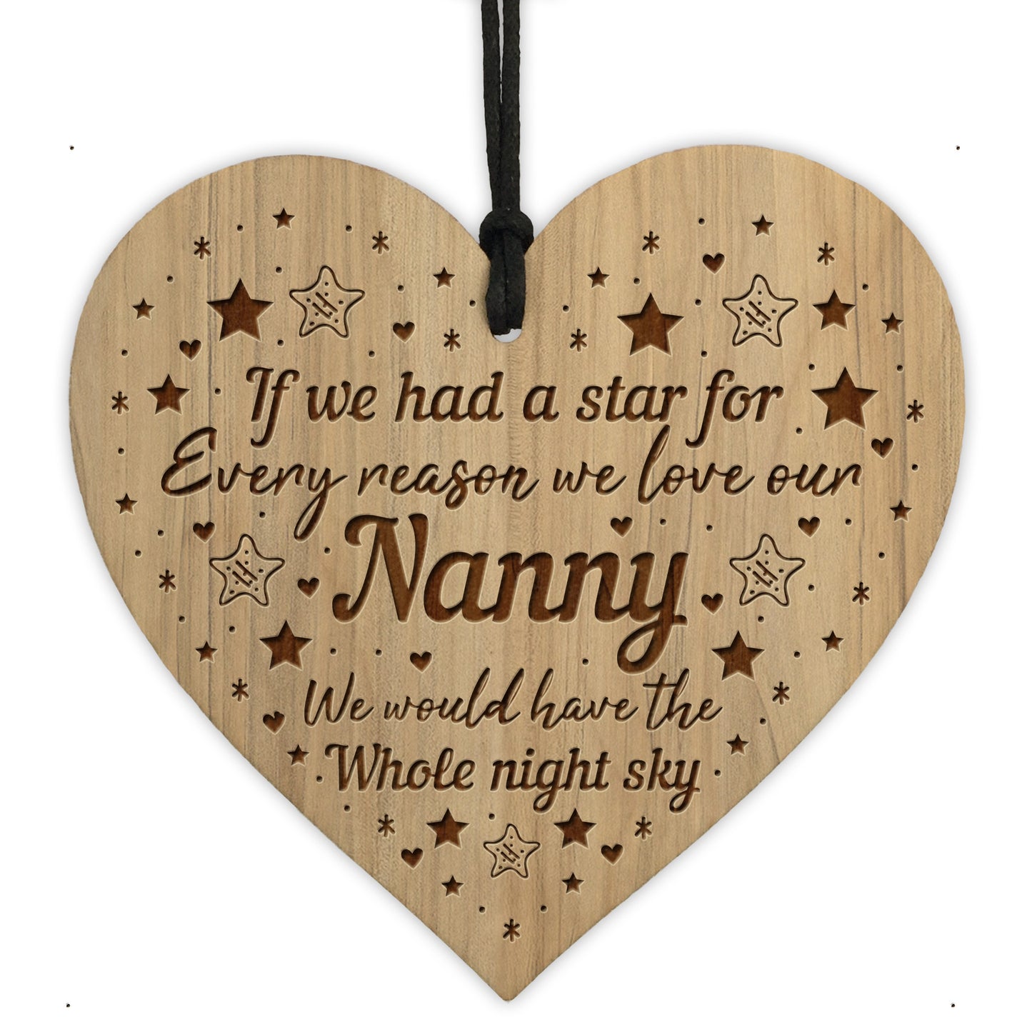 Gift For Nanny Birthday Christmas Engraved Heart LOVE Gift