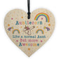 Aunticorn Wood Heart Auntie Unicorn Gift Auntie Birthday Xmas