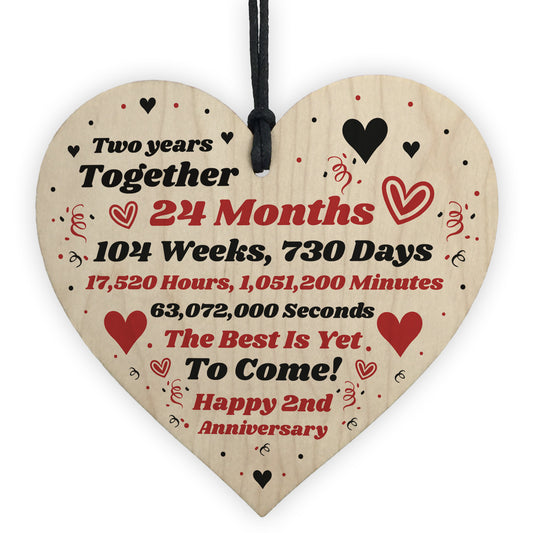 2nd Anniversary Gift Husband Wife Wedding Two Years Mr & Mrs