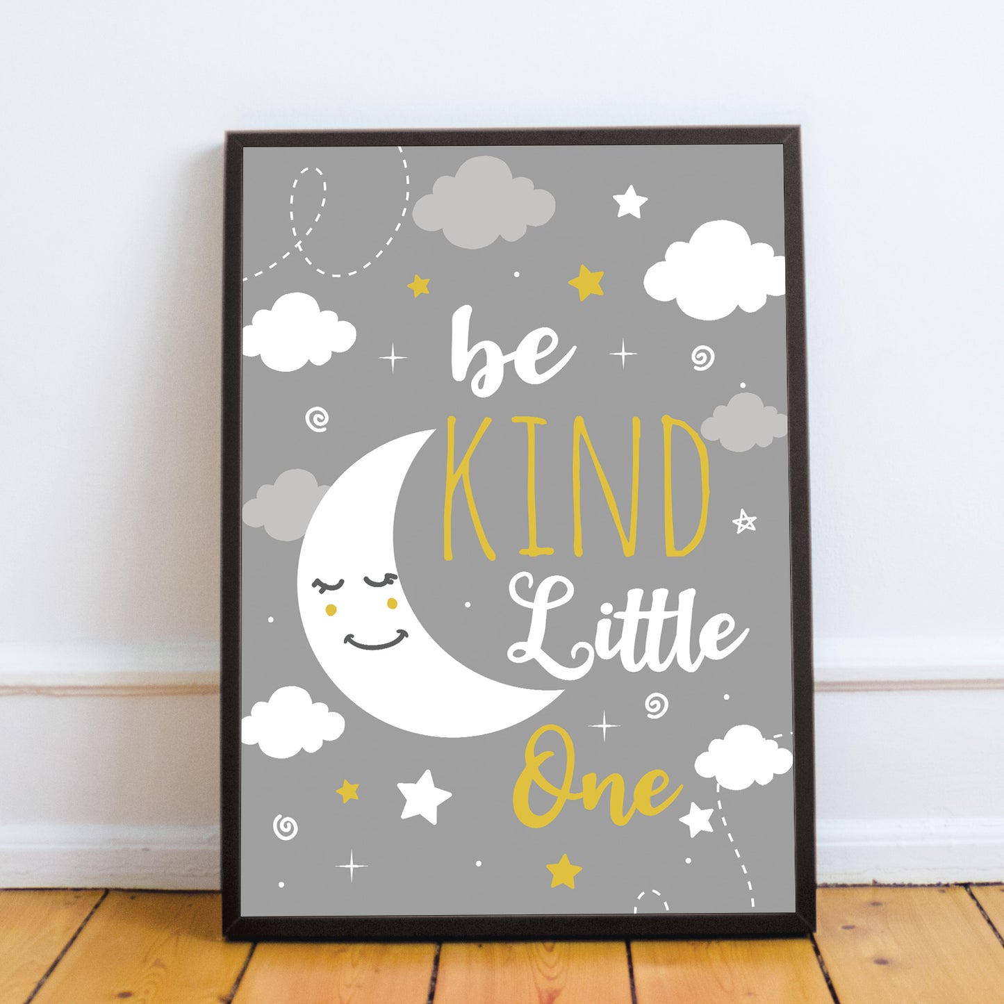 Grey And Yellow Nursery Print For Girls Bedroom Boys Bedroom Art