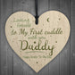 First Cuddle Daddy From Bump Gifts Heart Dad To Be Father Card