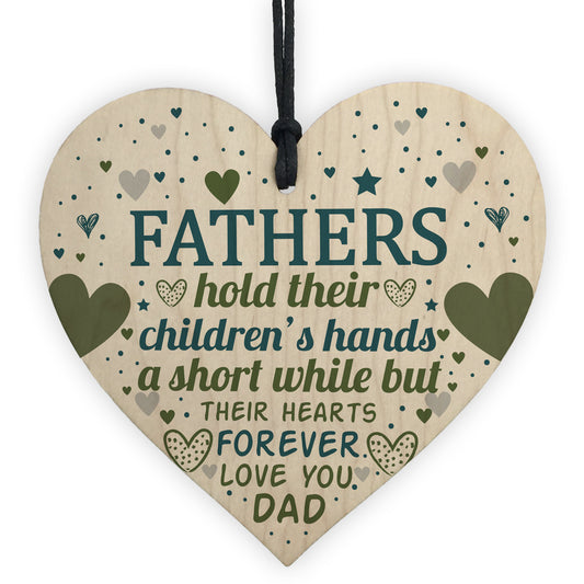 Best Daddy Gift Wooden Heart Fathers Day Gift For Dad Daddy