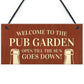 Novelty Pub Beer Garden Sign For Home Bar Garden Decor Gifts