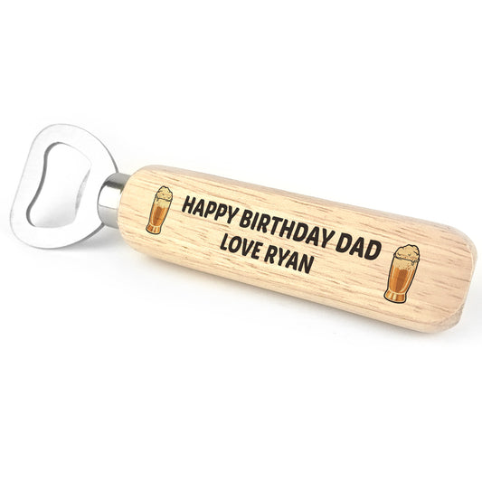 Birthday Gift For Dad 40th 50th 60th Wooden Bottle Opener