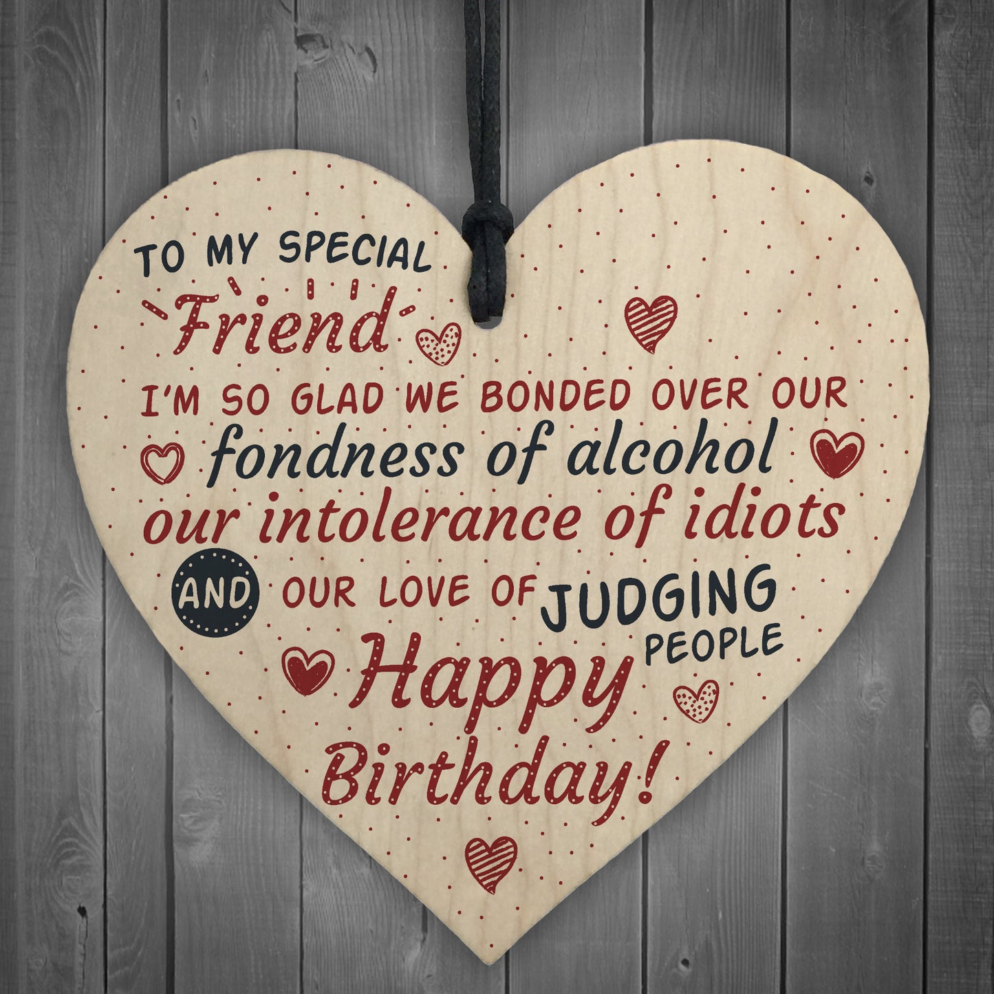 Special Friend Friendship Sign Happy Birthday Plaque Wooden
