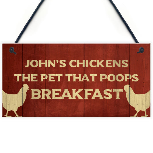 PERSONALISED Chicken Coop Garden Sign Novelty Chicken Signs