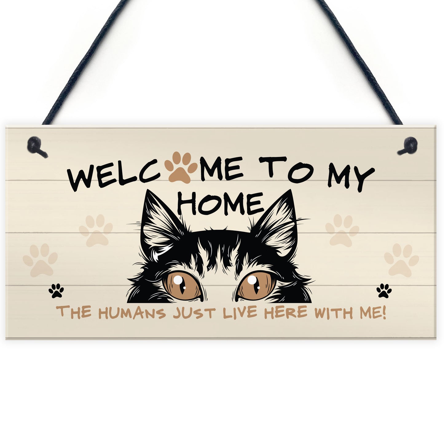 Funny Cat Sign Welcome Sign Cat Lover Gift For Women Home