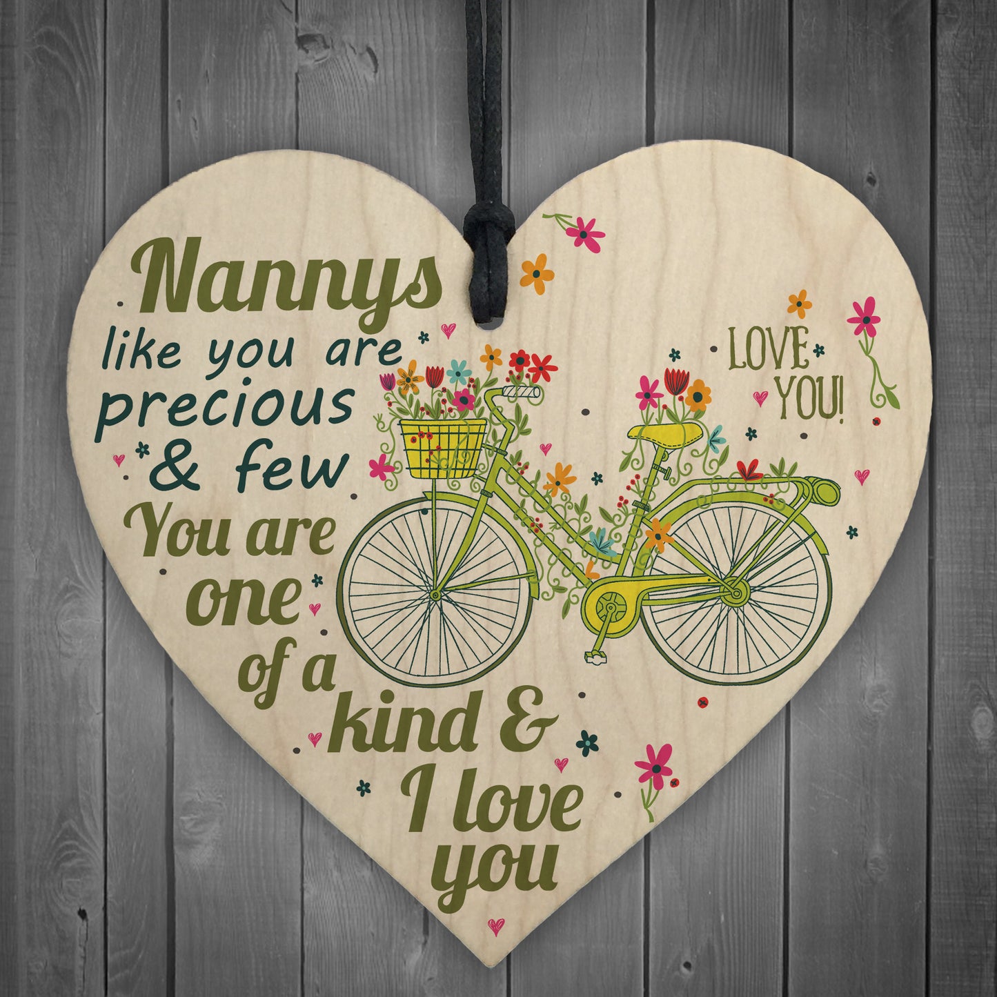 Nannys Like You Are Precious Wooden Heart Plaque I Love You Gran