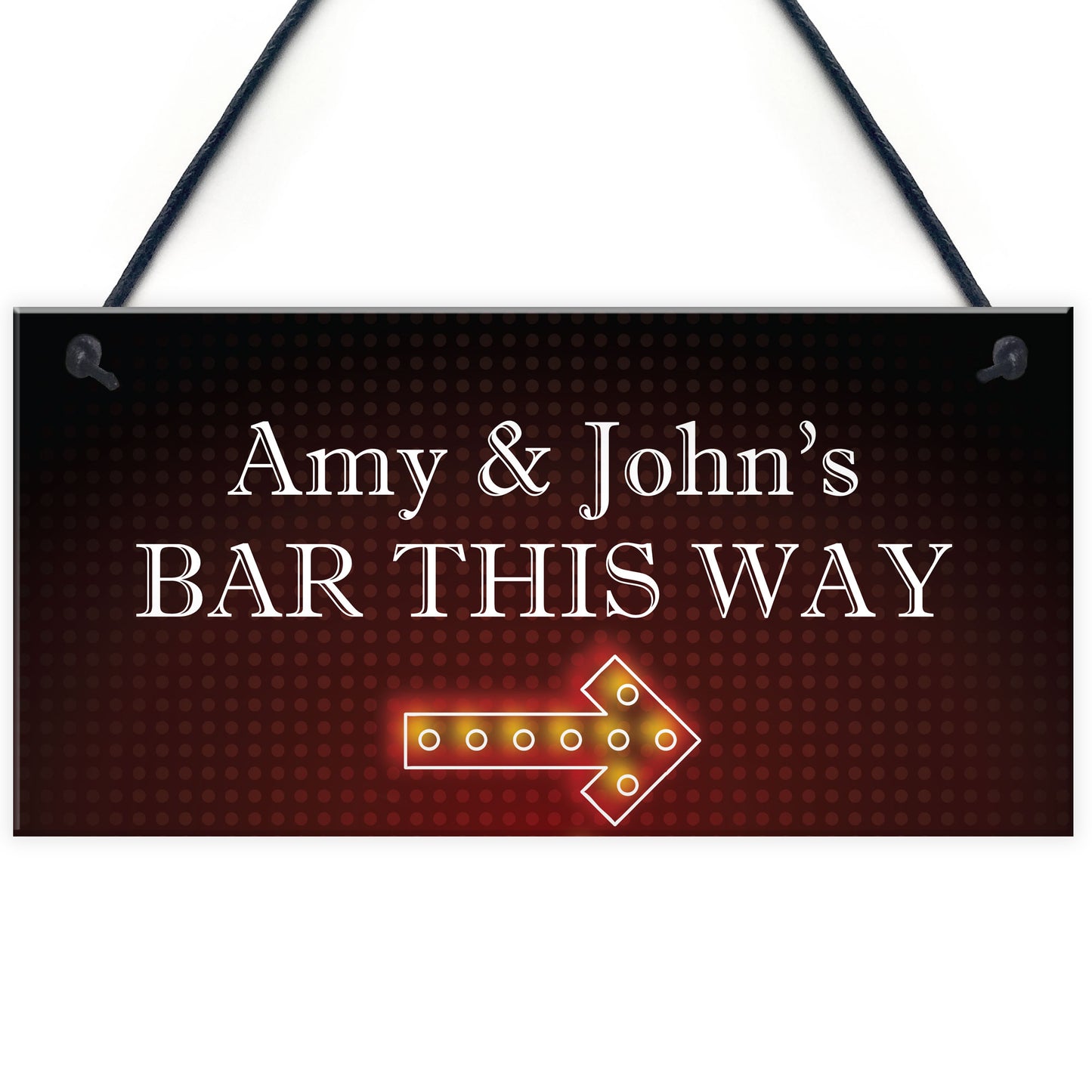Personalised Bar This Way Sign Home Bar Sign Pub Alcohol Gift