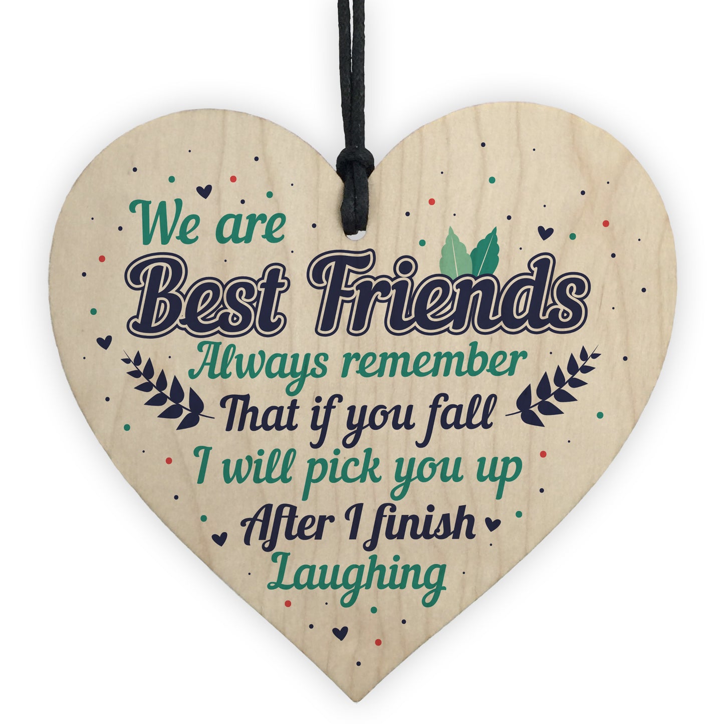 Best Friend Wood Heart Sign Christmas Gift For Friend Keepsake