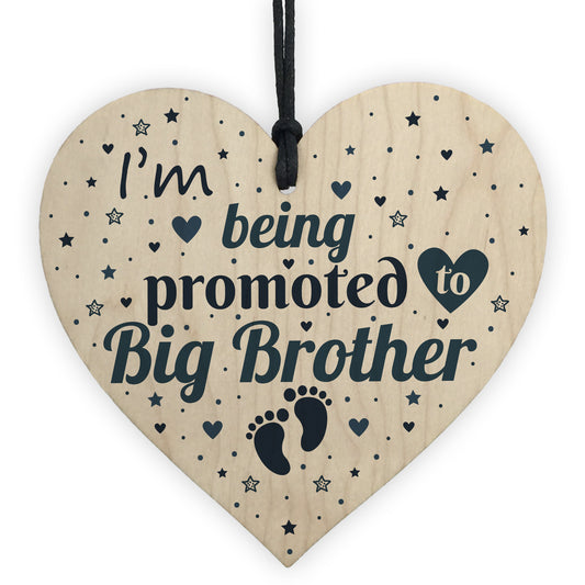 Big Brother Gift From Bump Wood Heart Newborn Baby Christmas