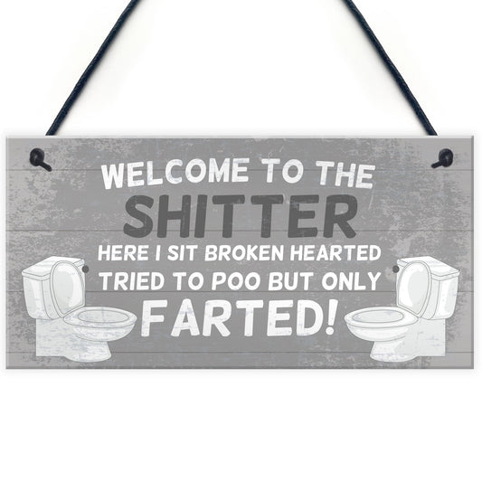 Bathroom Sign For Door Funny Bathroom Sign Shabby Chic Decor