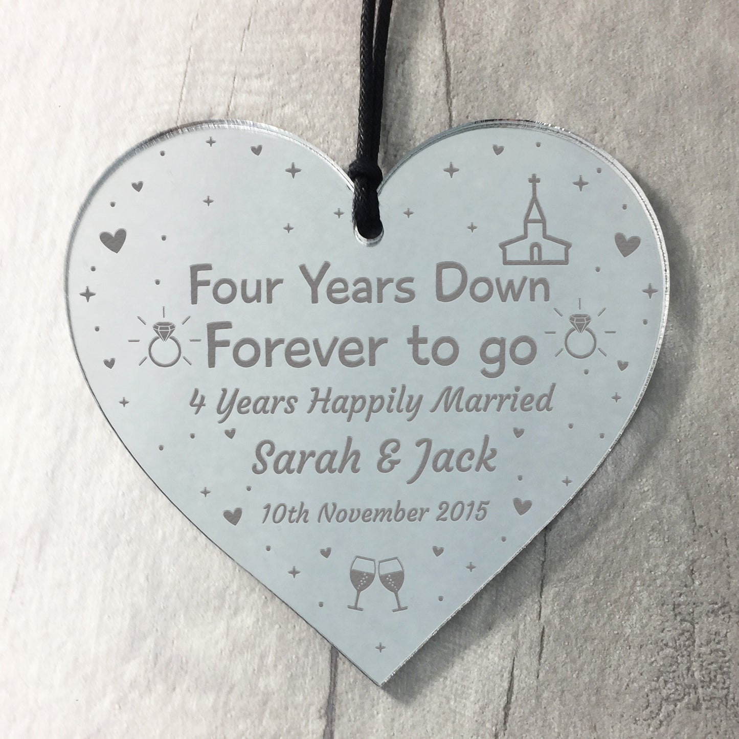 4th Anniversary Gift For Husband Wife Wedding Anniversary Gift