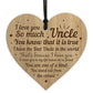 Novelty Uncle Gifts Engraved Heart Uncle Birthday Christmas Gift