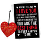 Anniversary Card Gift For Him Or Her WOOD HEART Husband And Wife