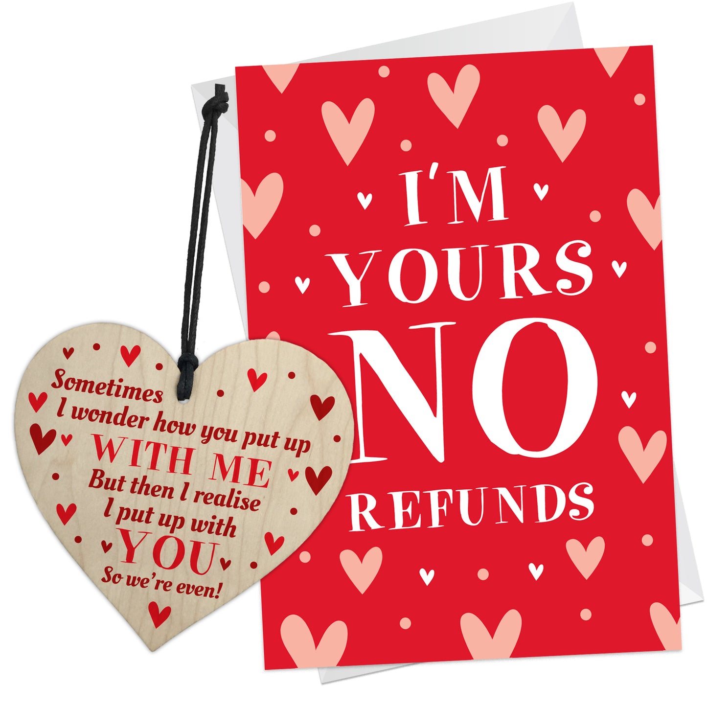 Funny Valentines Card for Him Her Novelty Heart and Card