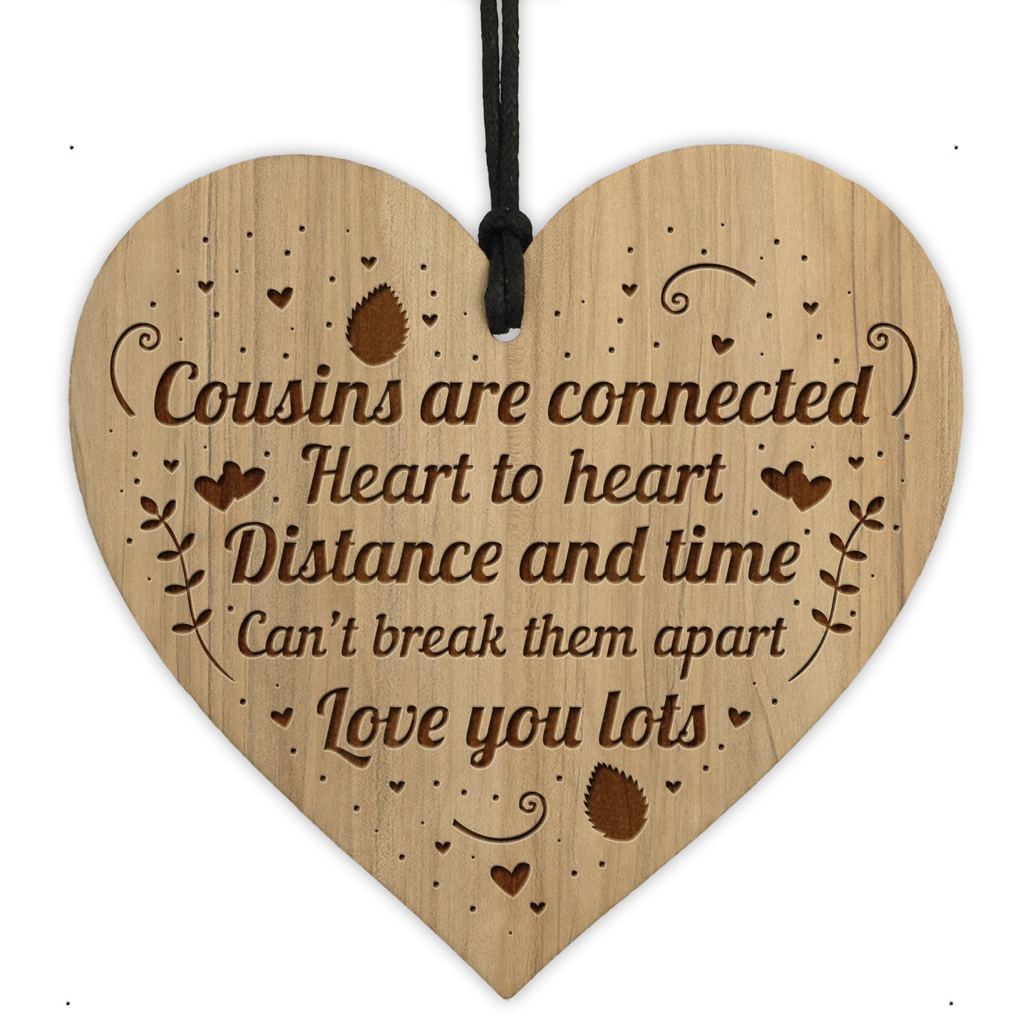 Cousin Plaque Engraved Heart Birthday Christmas Gift For Cousin