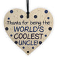 Worlds Coolest Uncle Novelty Christmas Gift For Uncle Birthday