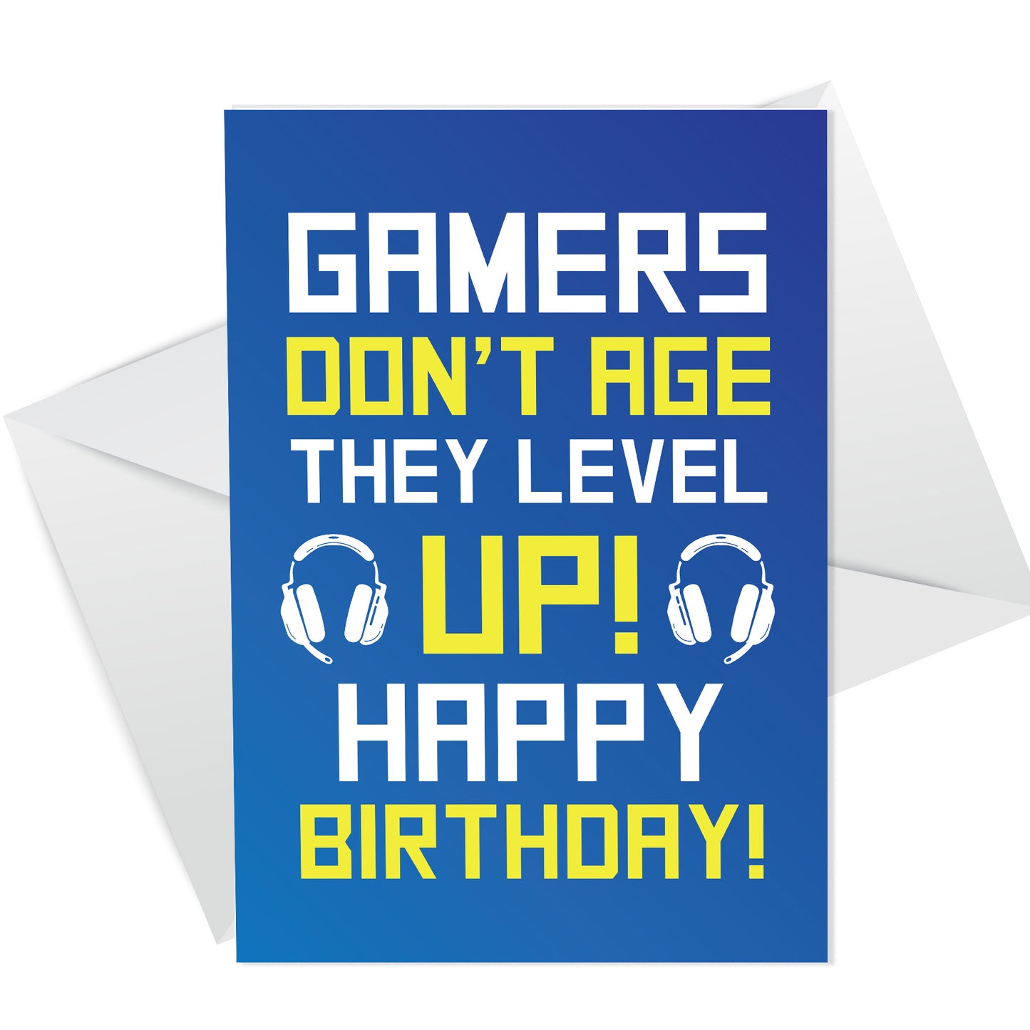 FUNNY Humour Birthday Card For Him GAMING CARD Level Up Card