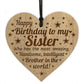 Funny Joke Birthday Gift For Sister Engraved Heart Sister Gifts