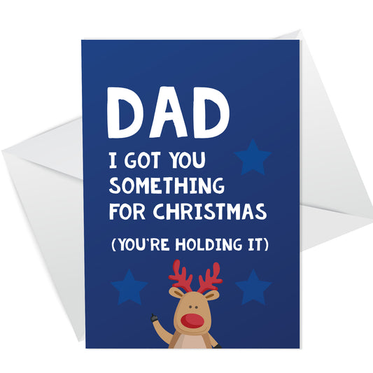 Joke Funny Christmas Card For Dad From Daughter Son A6 Card
