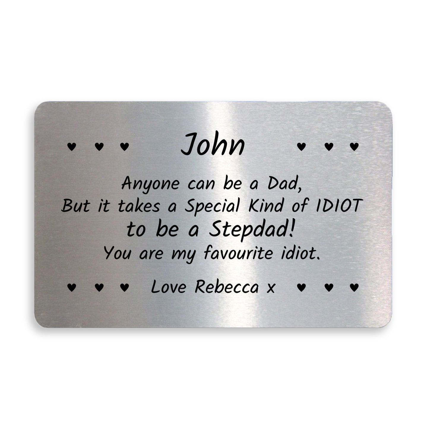 Funny Stepdad Birthday Christmas Gift PERSONALISED Card