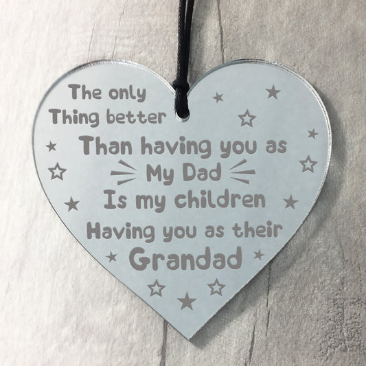 Novelty Fathers Day Birthday Gift For Grandad Dad Mirror Acrylic