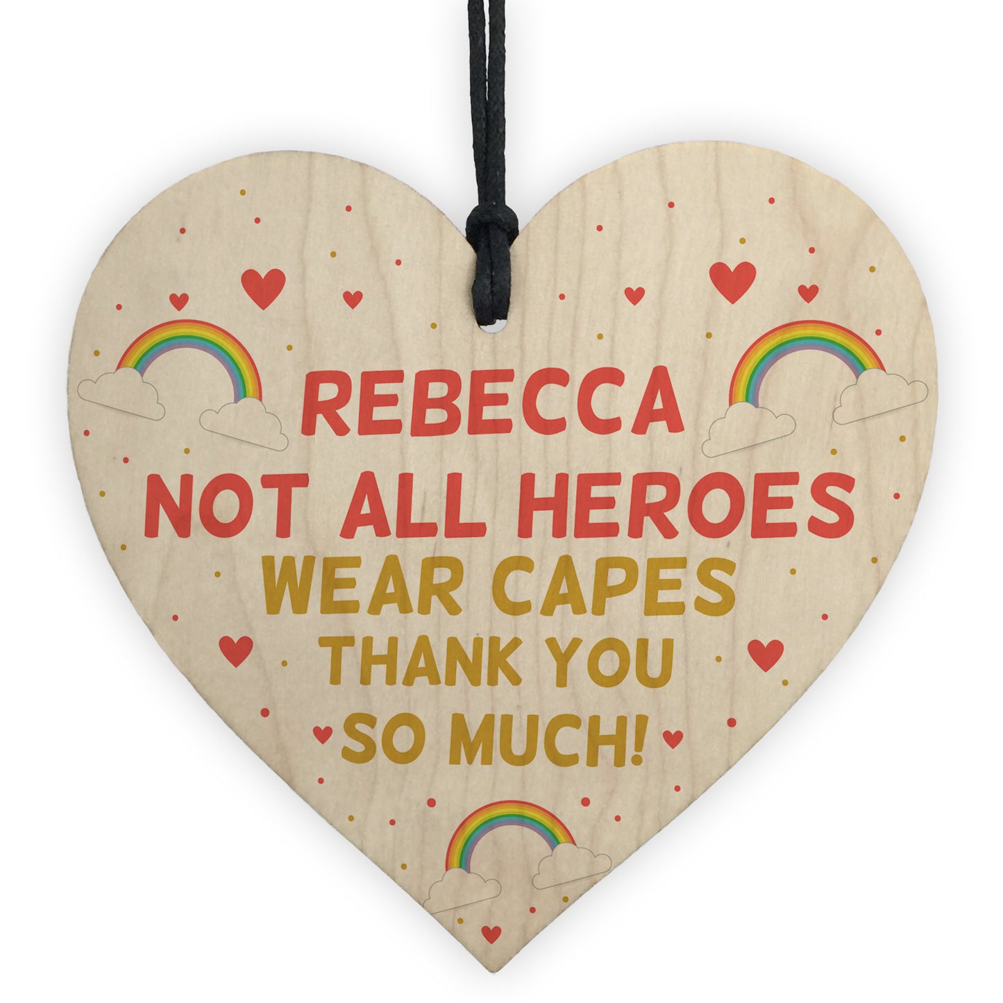 Personalised Thank You Gift For Nurse Doctor Teacher Wooden Hear