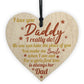 Bump Gifts Wooden Heart Dad Daddy Father Baby Son Daughter Card