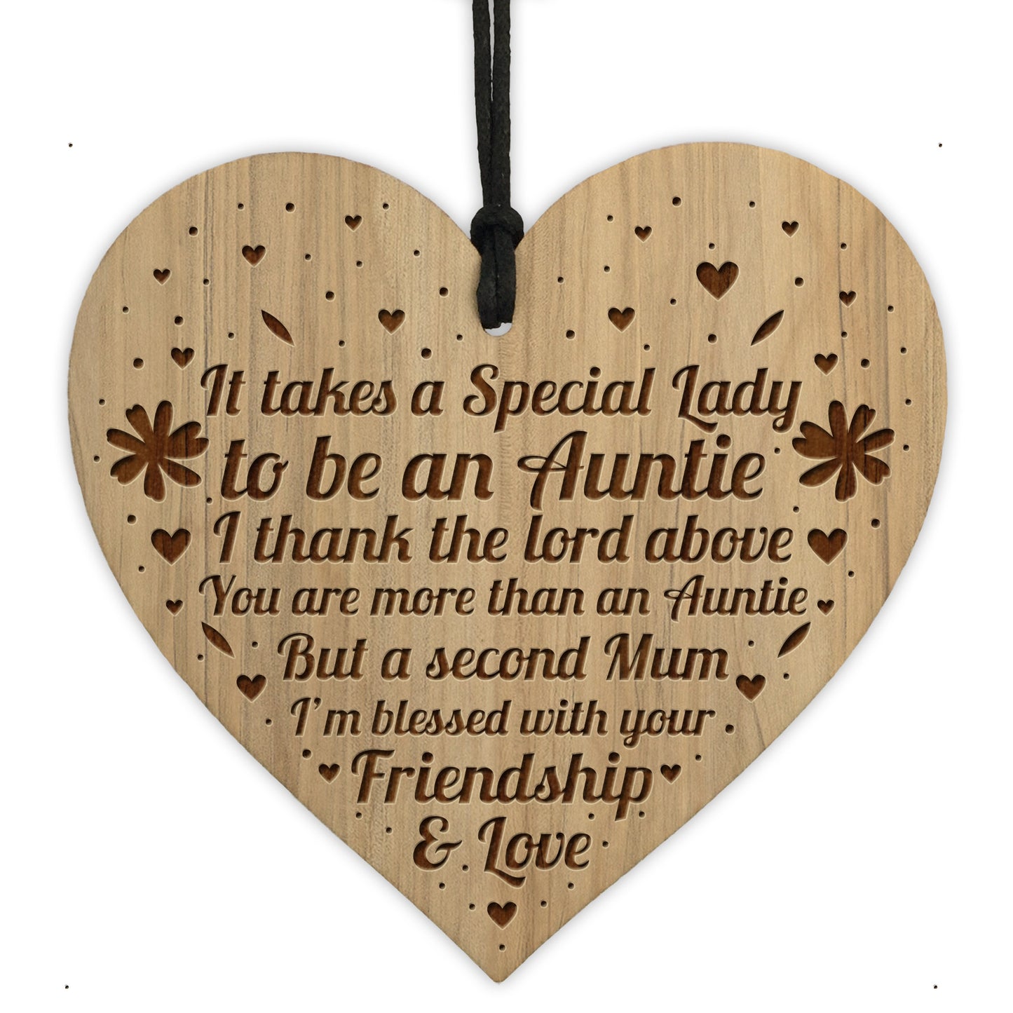 Auntie Present Engraved Heart Birthday Christmas Gift For Auntie