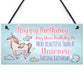 Happy Birthday Novelty Beautiful Unicorn Friendship Bestie Gift