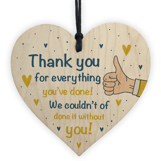 Thank You Gift For Colleague Wood Heart Gift For Nurse Teacher