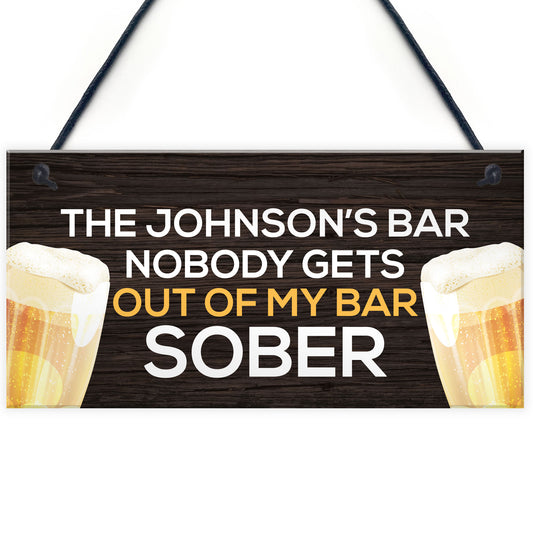 Personalised Funny Bar Sign And Plaques Man Cave Gifts For Him