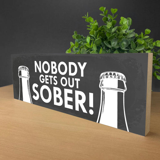 Wooden Bar Sign Funny Home Bar Sign Standing Plaque Man Cave